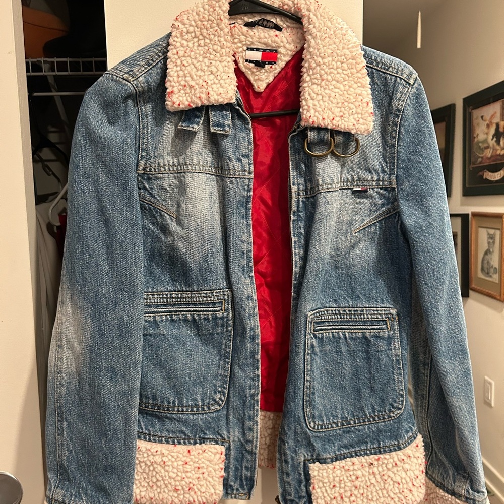 Tommy Hilfiger Denim Jacket with Sherpa Collar